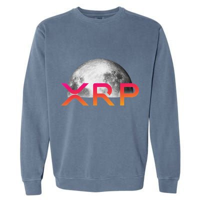 Ripple Xrp Coin Moon Xrp Army Crypto Cryptocurrency Garment-Dyed Sweatshirt