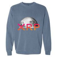 Ripple Xrp Coin Moon Xrp Army Crypto Cryptocurrency Garment-Dyed Sweatshirt