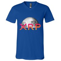 Ripple Xrp Coin Moon Xrp Army Crypto Cryptocurrency V-Neck T-Shirt