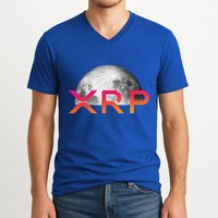 Ripple Xrp Coin Moon Xrp Army Crypto Cryptocurrency V-Neck T-Shirt