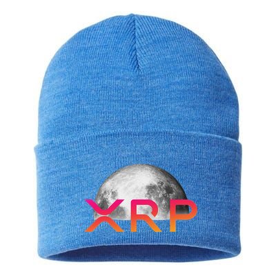 Ripple Xrp Coin Moon Xrp Army Crypto Cryptocurrency Sustainable Knit Beanie