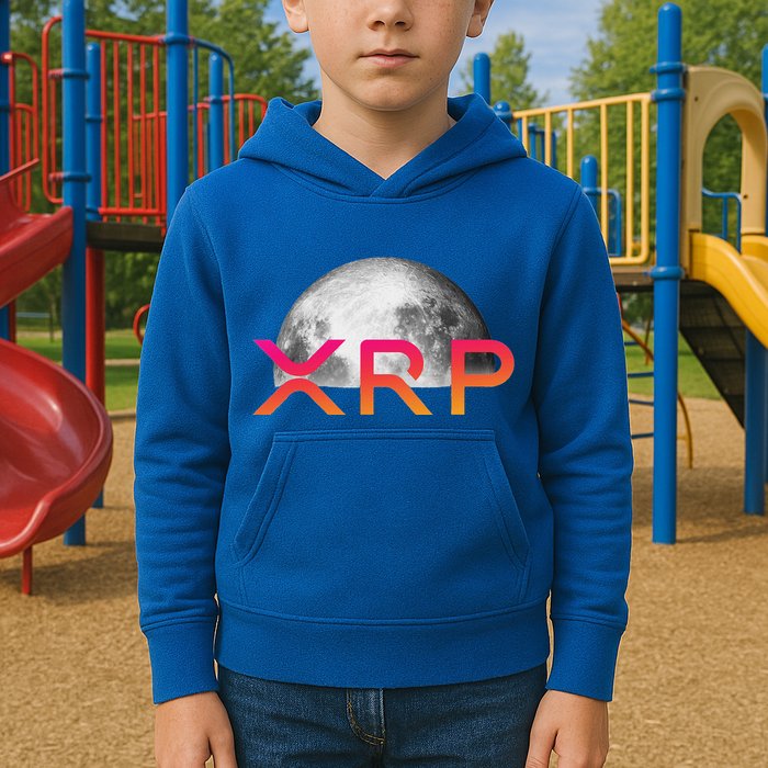 Ripple Xrp Coin Moon Xrp Army Crypto Cryptocurrency Kids Hoodie