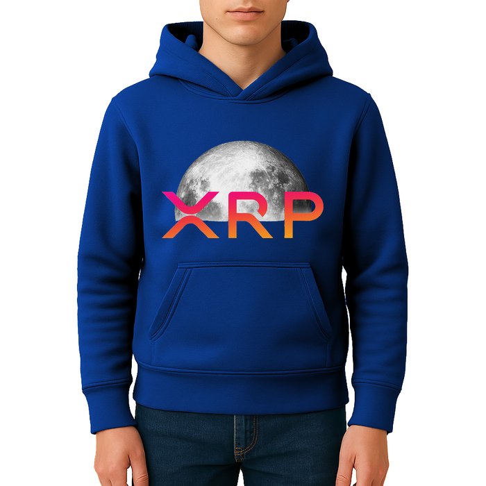 Ripple Xrp Coin Moon Xrp Army Crypto Cryptocurrency Kids Hoodie