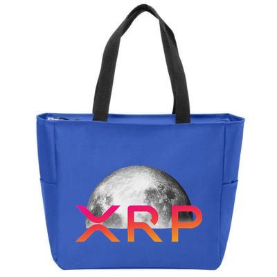 Ripple Xrp Coin Moon Xrp Army Crypto Cryptocurrency Zip Tote Bag