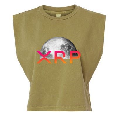 Ripple Xrp Coin Moon Xrp Army Crypto Cryptocurrency Garment-Dyed Women's Muscle Tee