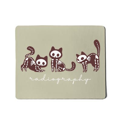 Radiography X-Ray Cat Skeleton Rad Tech Cats Scan Mousepad
