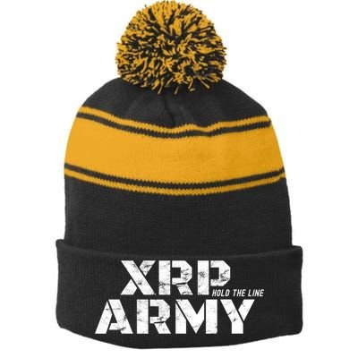 Ripple Xrp Crypto Currency Trader Stripe Pom Pom Beanie