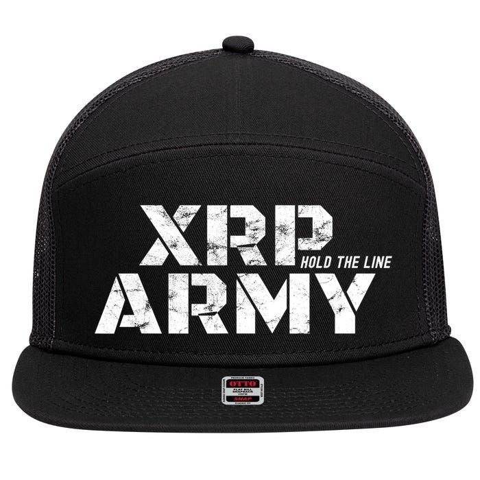 Ripple Xrp Crypto Currency Trader 7 Panel Mesh Trucker Snapback Hat