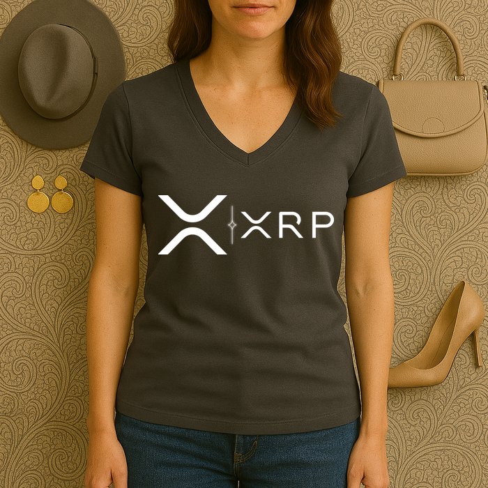 Ripple Xrp Coin Women's V-Neck T-Shirt