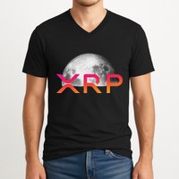 Ripple Xrp Coin Moon Xrp Army Crypto Cryptocurrency Xrp V-Neck T-Shirt