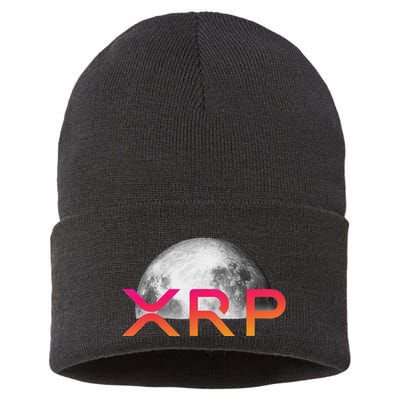 Ripple Xrp Coin Moon Xrp Army Crypto Cryptocurrency Xrp Sustainable Knit Beanie