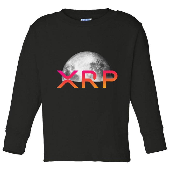 Ripple Xrp Coin Moon Xrp Army Crypto Cryptocurrency Xrp Toddler Long Sleeve Shirt