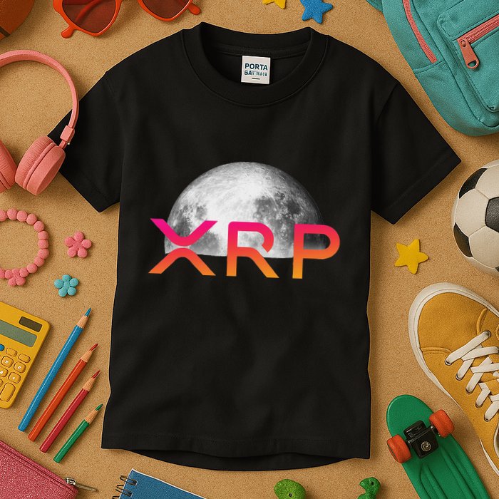 Ripple Xrp Coin Moon Xrp Army Crypto Cryptocurrency Xrp Kids T-Shirt