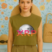 Ripple Xrp Coin Moon Xrp Army Crypto Cryptocurrency Xrp Garment-Dyed Women's Muscle Tee