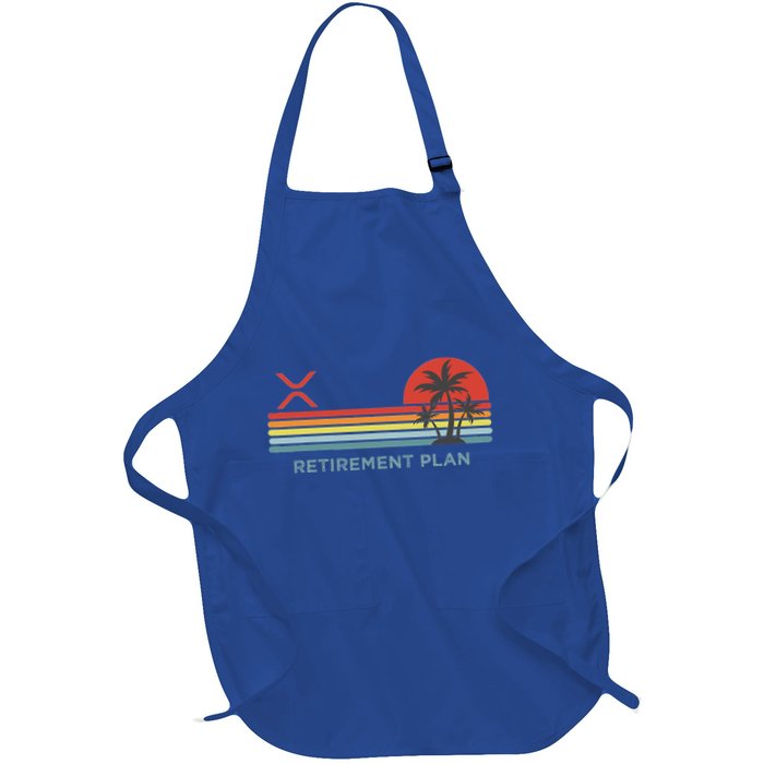 Ripple Xrp Crypto Blockchain Digital Currency Altchain Full-Length Apron With Pockets