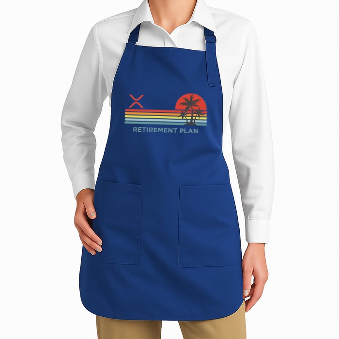 Ripple Xrp Crypto Blockchain Digital Currency Altchain Full-Length Apron With Pockets