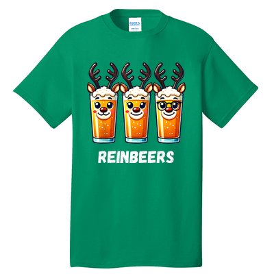 Reinbeers Xmas Funny Reindeer Beer Christmas Drinking Gift Tall T-Shirt