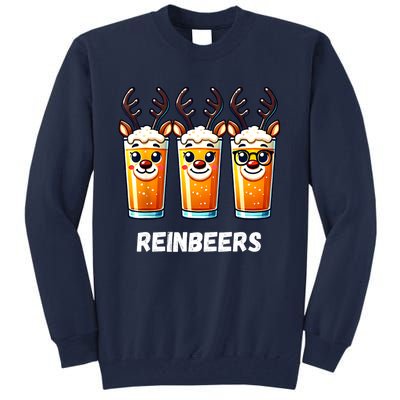 Reinbeers Xmas Funny Reindeer Beer Christmas Drinking Gift Tall Sweatshirt