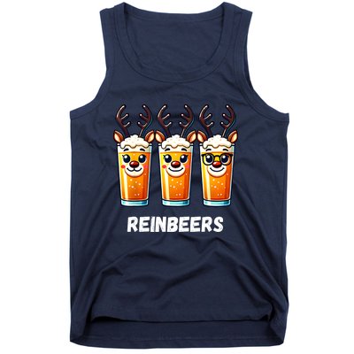 Reinbeers Xmas Funny Reindeer Beer Christmas Drinking Gift Tank Top