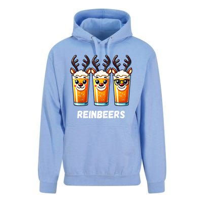 Reinbeers Xmas Funny Reindeer Beer Christmas Drinking Gift Unisex Surf Hoodie