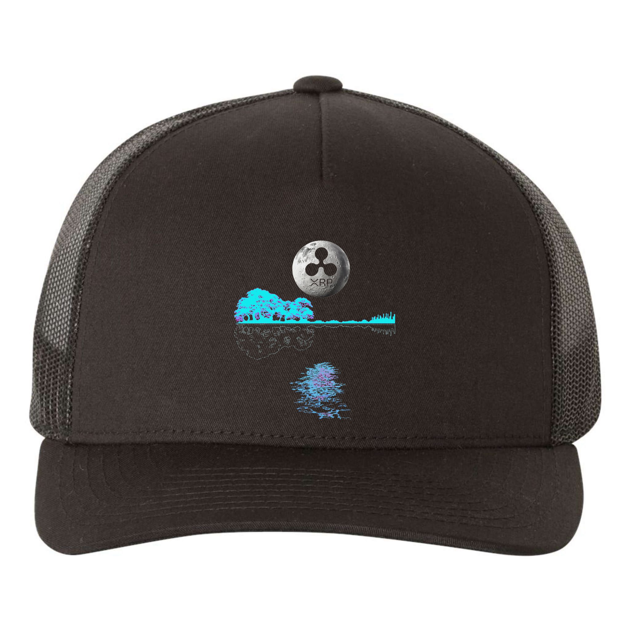 Ripple Xrp Guitar Lake Moon Yupoong Adult 5-Panel Trucker Hat