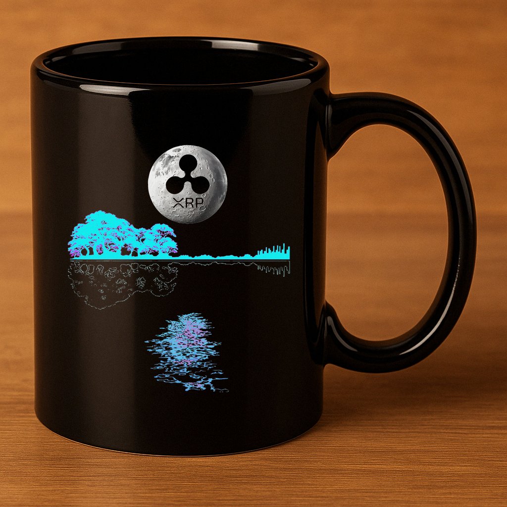 Ripple Xrp Guitar Lake Moon 11oz C Handle Ceramic Mug