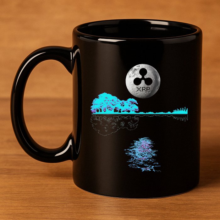 Ripple Xrp Guitar Lake Moon 11oz C Handle Ceramic Mug