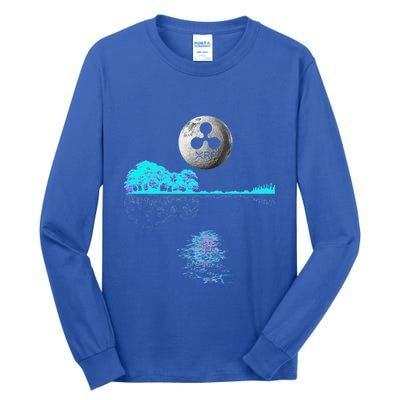 Ripple Xrp Guitar Lake Moon Tall Long Sleeve T-Shirt