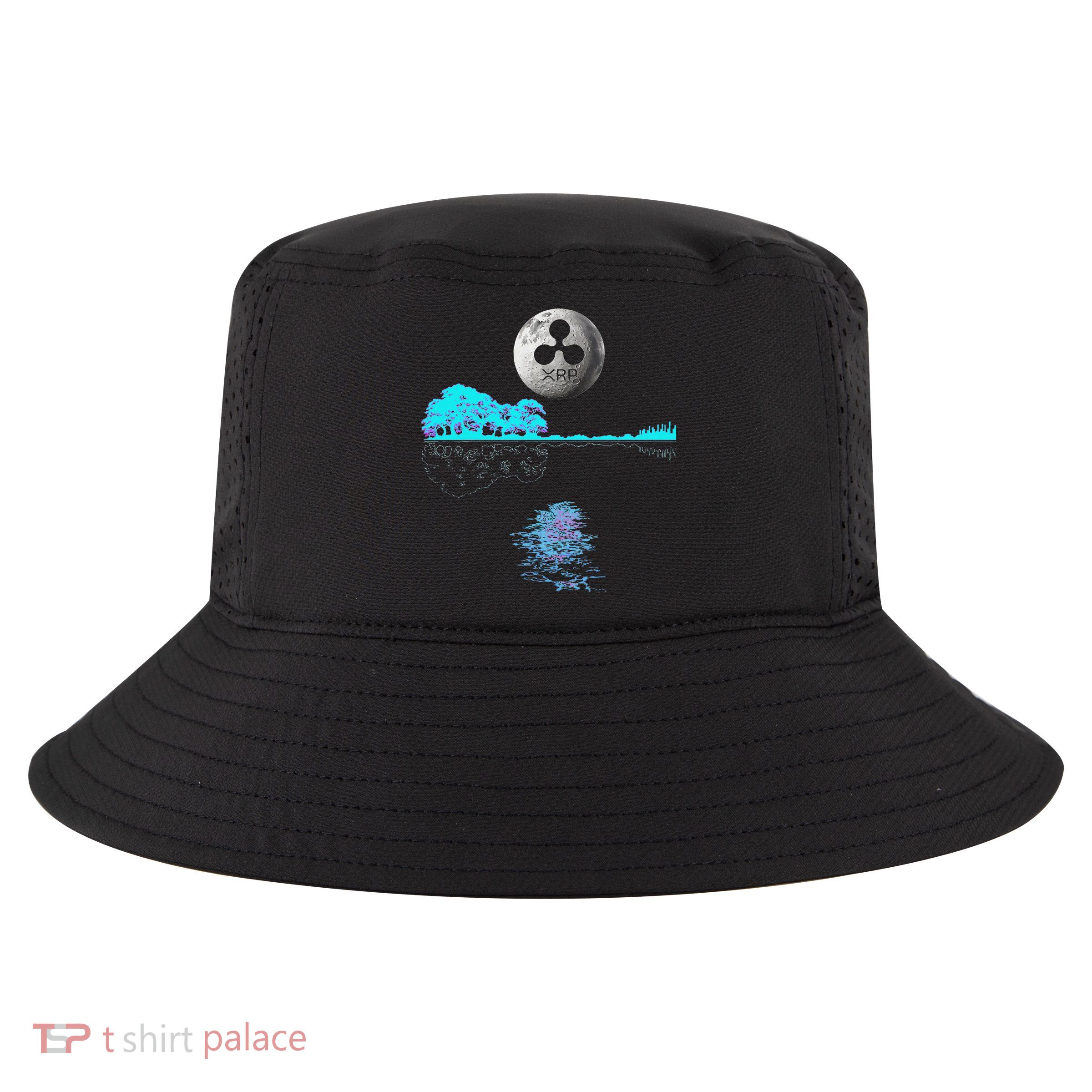 Ripple Xrp Guitar Lake Moon Ripple Hodler Cool Comfort Performance Bucket Hat