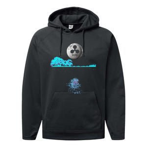 Ripple Xrp Guitar Lake Moon Ripple Hodler Performance Fleece Hoodie