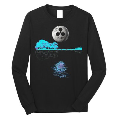 Ripple Xrp Guitar Lake Moon Ripple Hodler Long Sleeve Shirt