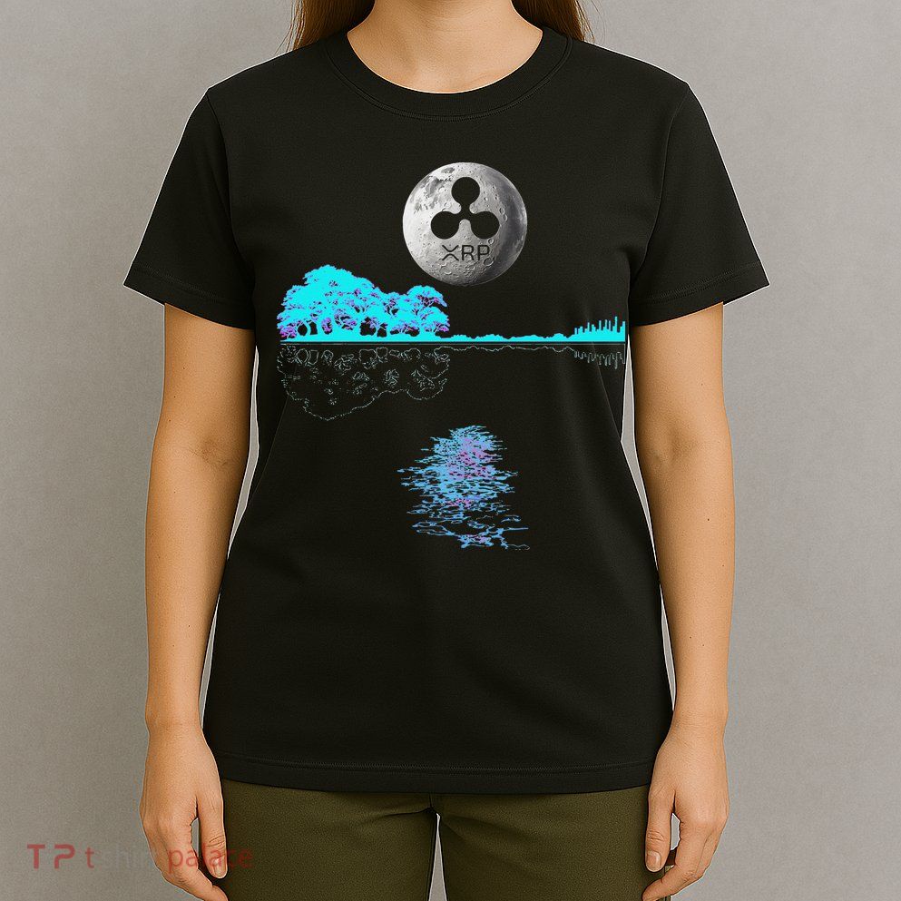 Ripple Xrp Guitar Lake Moon Ripple Hodler T-Shirt