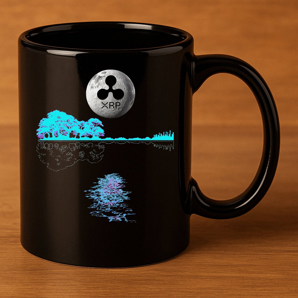 Ripple Xrp Guitar Lake Moon Ripple Hodler 11oz C Handle Ceramic Mug