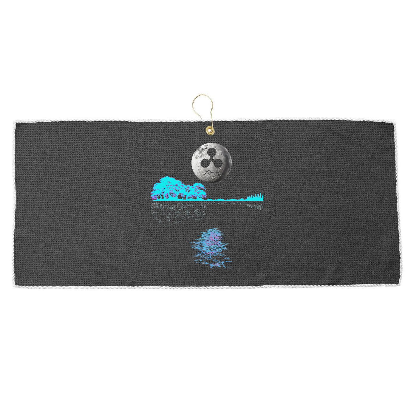 Ripple Xrp Guitar Lake Moon Ripple Hodler Large Microfiber Waffle Golf Towel