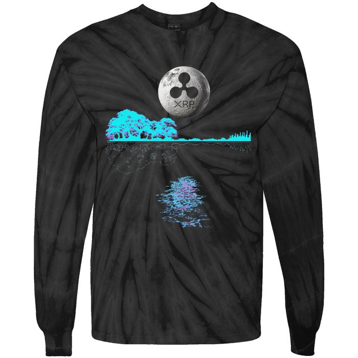 Ripple Xrp Guitar Lake Moon Ripple Hodler Tie-Dye Long Sleeve Shirt