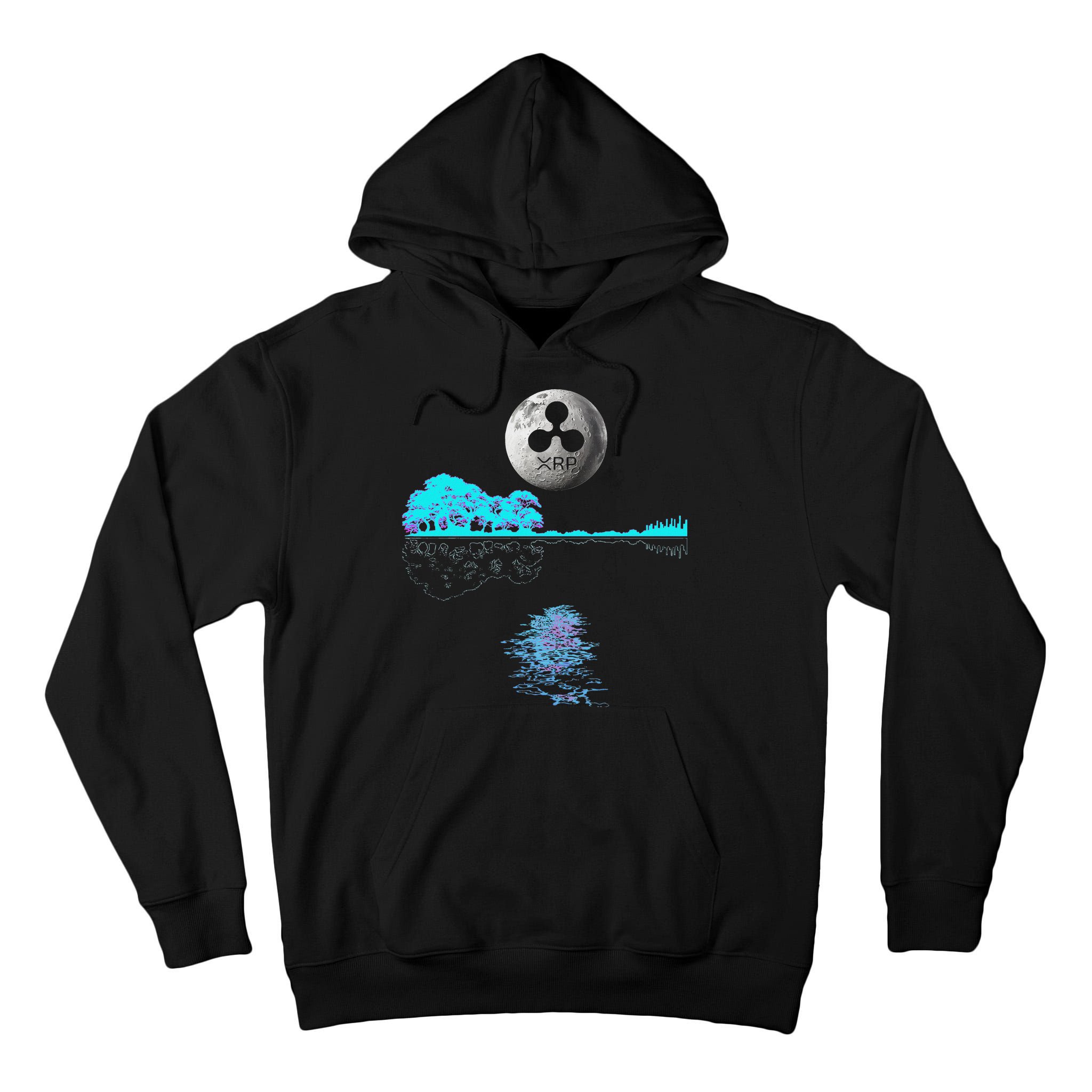 Ripple Xrp Guitar Lake Moon Ripple Hodler Tall Hoodie