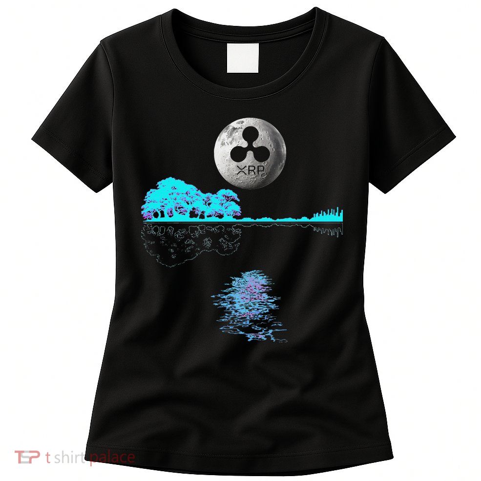 Ripple Xrp Guitar Lake Moon Ripple Hodler Womens T-Shirt