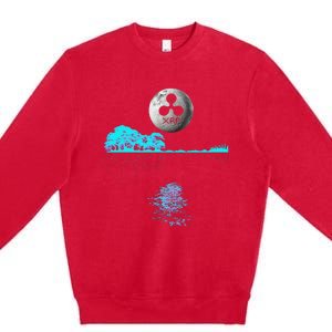 Ripple Xrp Guitar Lake Moon Ripple Hodler Premium Crewneck Sweatshirt