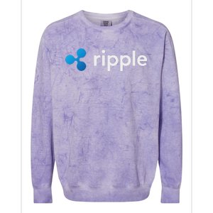 Ripple Xrp Logo Crypto Trading Trader Gift Cryptocurrency Colorblast Crewneck Sweatshirt