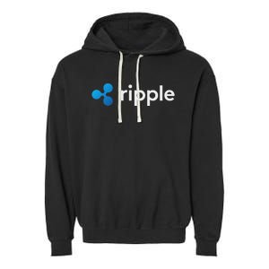 Ripple Xrp Logo Crypto Trading Trader Gift Cryptocurrency Garment-Dyed Fleece Hoodie