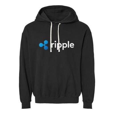 Ripple Xrp Logo Crypto Trading Trader Gift Cryptocurrency Garment-Dyed Fleece Hoodie