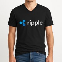 Ripple Xrp Logo Crypto Trading Trader Gift Cryptocurrency V-Neck T-Shirt