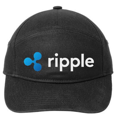 Ripple Xrp Logo Crypto Trading Trader Gift Cryptocurrency 7-Panel Snapback Hat