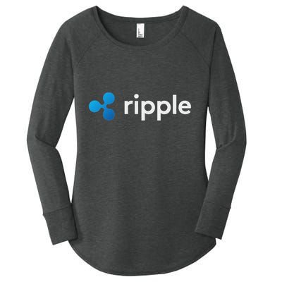 Ripple Xrp Logo Crypto Trading Trader Gift Cryptocurrency Women's Perfect Tri Tunic Long Sleeve Shirt