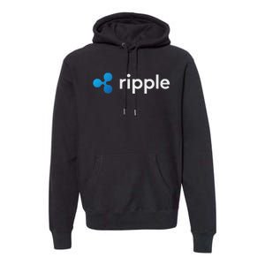 Ripple Xrp Logo Crypto Trading Trader Gift Cryptocurrency Premium Hoodie