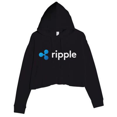 Ripple Xrp Logo Crypto Trading Trader Gift Cryptocurrency Crop Fleece Hoodie