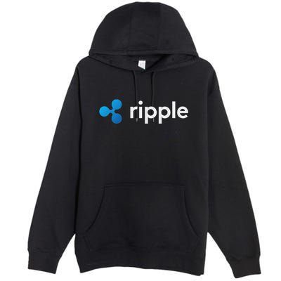 Ripple Xrp Logo Crypto Trading Trader Gift Cryptocurrency Premium Pullover Hoodie