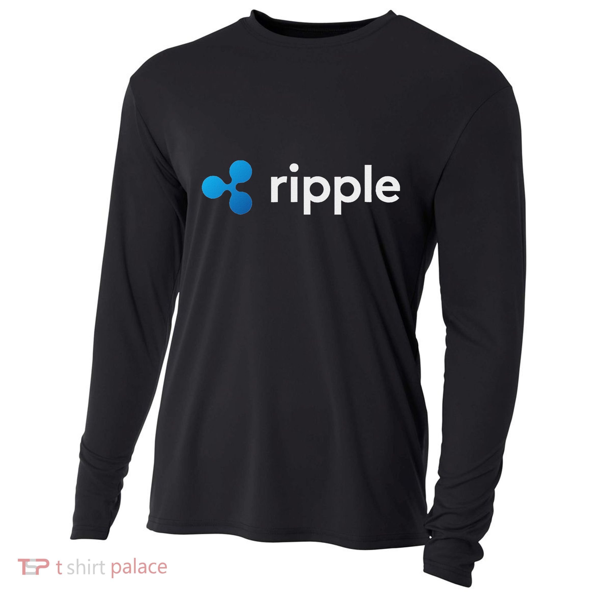 Ripple Xrp Logo Crypto Trading Trader Gift Cryptocurrency Cooling Performance Long Sleeve Crew