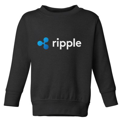 Ripple Xrp Logo Crypto Trading Trader Gift Cryptocurrency Toddler Sweatshirt