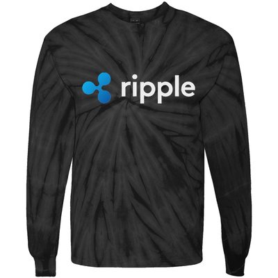 Ripple Xrp Logo Crypto Trading Trader Gift Cryptocurrency Tie-Dye Long Sleeve Shirt
